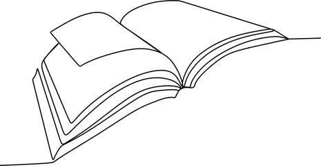 Hand with Books Line Art Drawing. Minimalistic Black Lines Drawing. Symbol of Reading Continuous One Line Abstract Drawing. Reading Concept Modern Scandinavian Design. Vector Illustration.