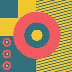 Abstract geometric Colorful punchy vector