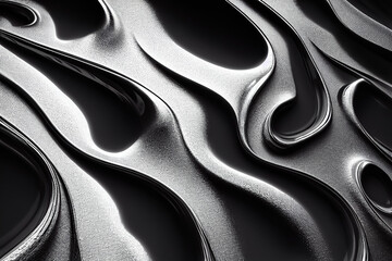 Fototapeta premium Abstract modern futuristic liquid dynamic background. Fluid painting trendy texture. 3D illustration