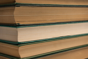 Old books isolated on white background.