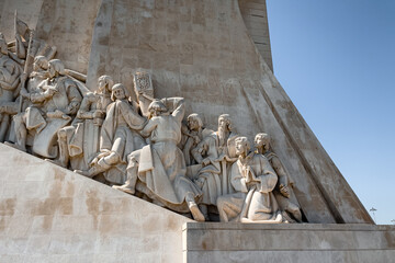 View of the Monument of the discoveries in Lisbon