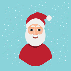 Santa Claus Vector Illustration. The character in a Santa hat is isolated on a transparent background. Vector Santa Claus colllection, holiday cap for xmas illustration. Vector illustration in cartoon