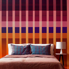 illustration: ombré and patterned rooms [these rooms do not exist, and are completely imaginary]