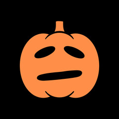 Halloween pumpkin icon vector. Jack-O-Lantern