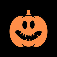 Halloween pumpkin icon vector. Jack-O-Lantern