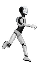 robot boy cartoon happy walk