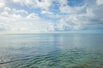 No man's Land Tinidad and Tobago calm sea beach clouds sky island seascape tropical travel destination
