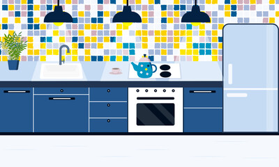 modern kitchen interior