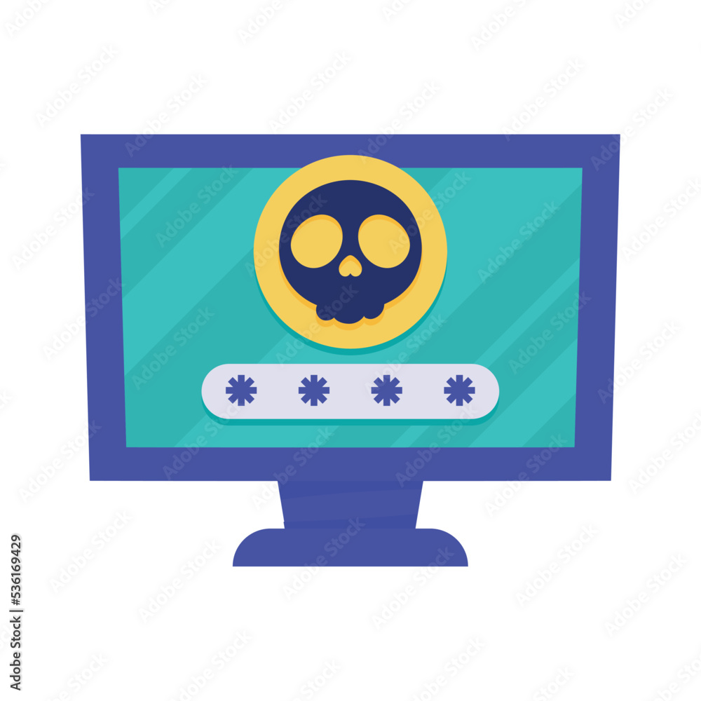 Poster desktop with skull and password