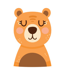cute bear animal character