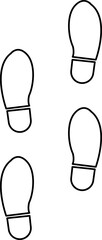 footprints hand drawn