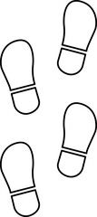 footprints hand drawn