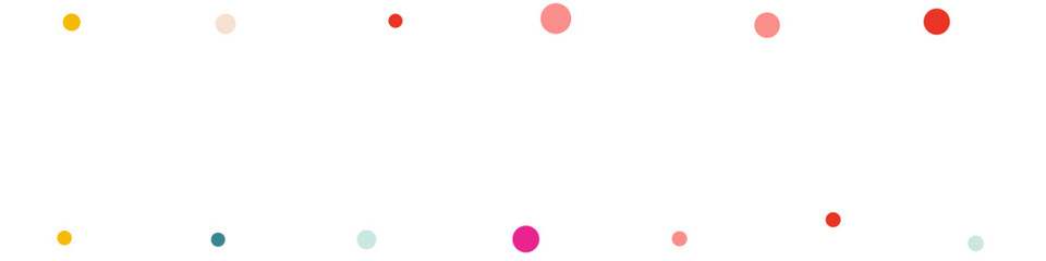 Falling Polka Carnival Vector White Background.