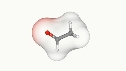 3D molecular structure of an acetaldehyde molecule