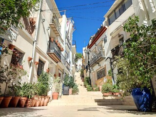 Fototapeta na wymiar Barrio de Santa Cruz, Alicante, Spain