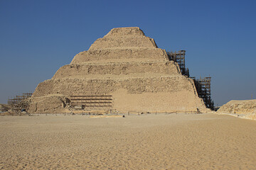 Pyramid of Saqqara known as Pyramid of Steps in southern Cairo, Egypt