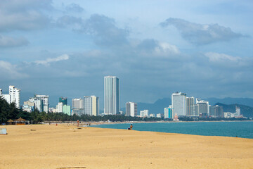 Naklejka premium Coast of Nha Trang city, Vietnam