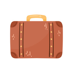 suitcase travel orange color