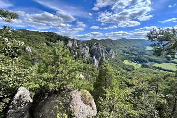 Fototapeta premium view of the valley in the Strazovske Vrchy Mountains