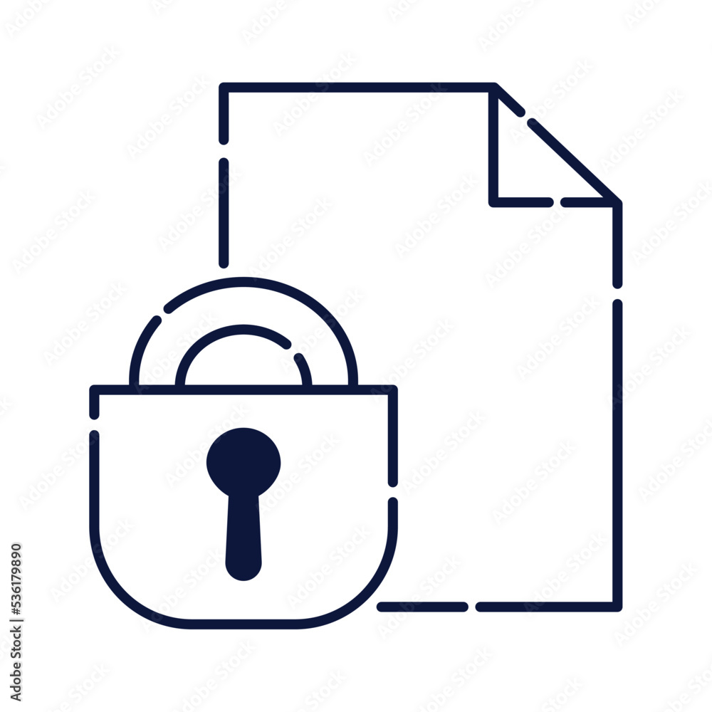 Poster secure padlock with document
