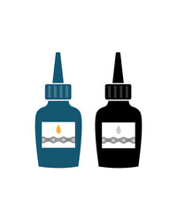 Bike chain lubricant bottle vector illustration.