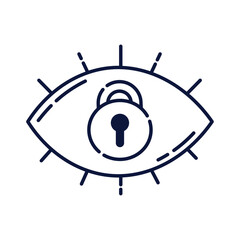 secure padlock in eye