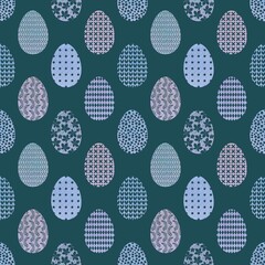 Easter eggs seamless spring pattern for kids clothes print and notebooks and wrapping paper and fabrics