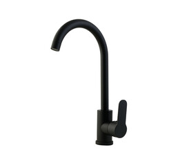 black,bathroom,Kitchen Mixer metal faucet isolated white background
