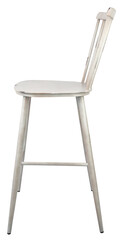 gray color chair, Metal, metal chair, modern designer. Isolated chair on a white background,side shot
