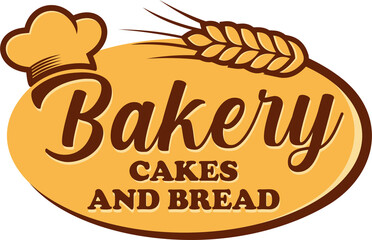 Bakery lettering and calligraphy logo design