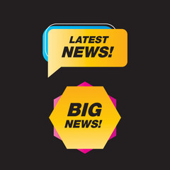 Colorful latest news banners