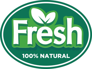 Fresh typography logo design fresh with leaf logo fresh food fresh icon