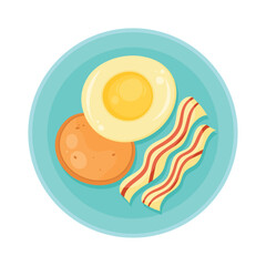 egg fried with bacon