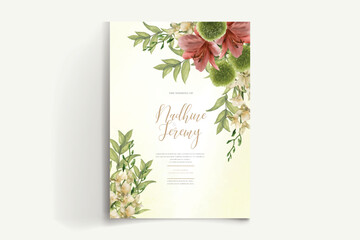 THE SAVE FLORAL FRAME WEDDING INVITATIONS