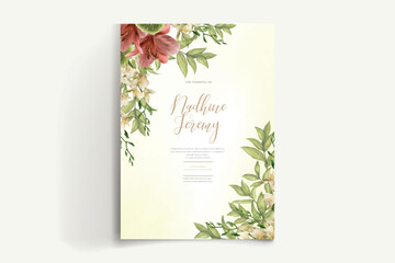 THE SAVE FLORAL FRAME WEDDING INVITATIONS