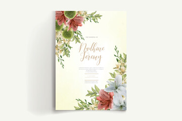 THE SAVE FLORAL FRAME WEDDING INVITATIONS