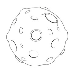 luna satélite dibujo para colorear
