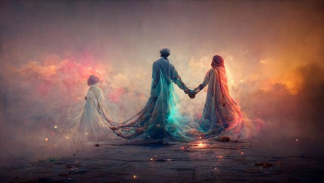 Spiritual love over the centuries reincarnated