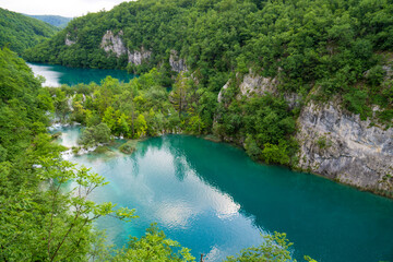 Fototapeta na wymiar Nationalpark Plitvicer Seen in Kroatien, Wasserfälle 