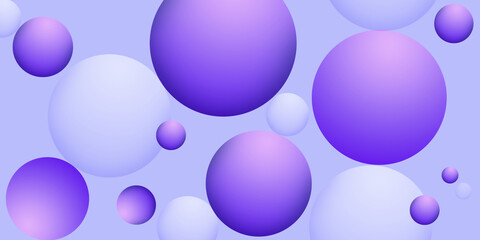 Modern gradient bubbles design wallpaper with purple color. New abstract wallpaper backdrop