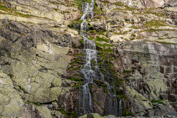 Fototapeta na wymiar waterfall in the mountains, High Tatras