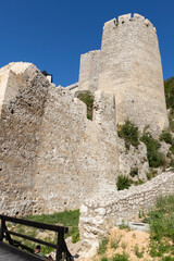 Fototapeta na wymiar Ruins of Medieval fortified town of Golubac, Serbia