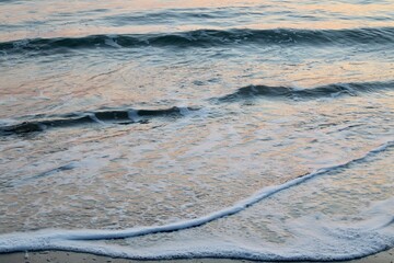 waves on the sand