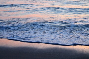 Waves on the Shore of Rehoboth Beach at Sunrise 