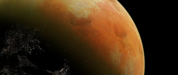 A 3D illustration of an exoplanet.  © Adis