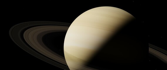 3D illustration of Saturn Planet. © Adis