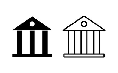 Bank icon vector for web and mobile app. Bank sign and symbol, museum, university