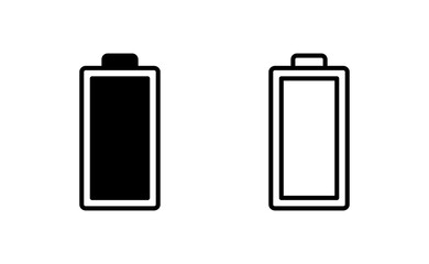 Battery icon vector for web and mobile app. battery charging sign and symbol. battery charge level