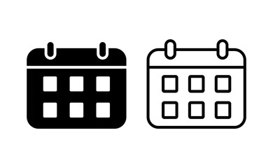 Calendar icon vector for web and mobile app. Calender sign and symbol. Schedule icon symbol