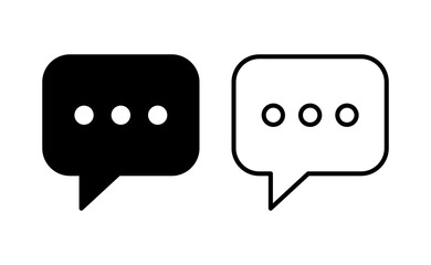 Chat icon vector for web and mobile app. speech bubble sign and symbol. comment icon. message